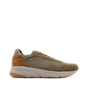 zapatillas vimbran de piel verde para hombre