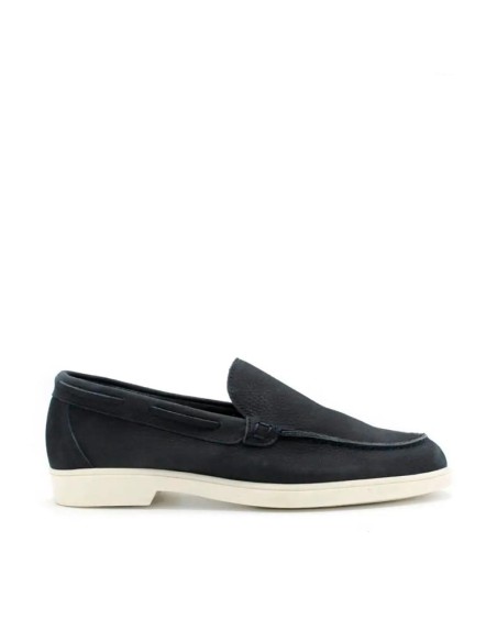 mocasín nobuck hombre azul marino