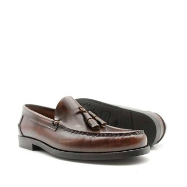 Mocasines marrones hombre