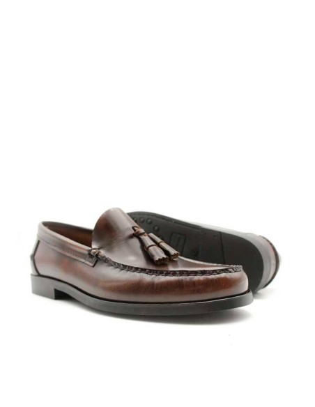 Mocasines marrones hombre