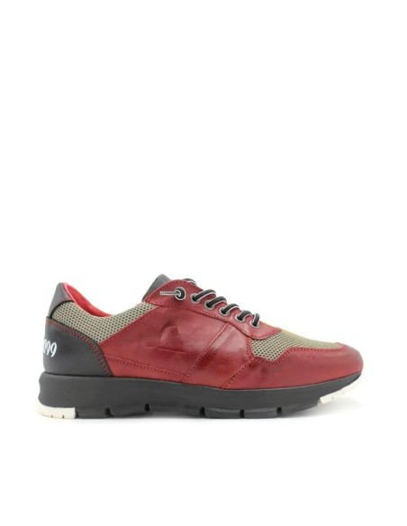 zapatillas piel hombre ROJAS