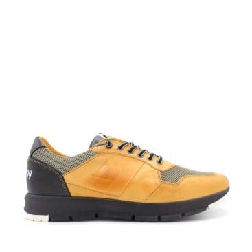 zapatillas piel hombre amarillas