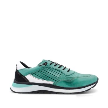 zapatillas hombre piel turquesa