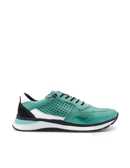 zapatillas hombre piel turquesa