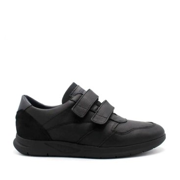 ZAPATOS HOMBRE VELCRO NEGROS
