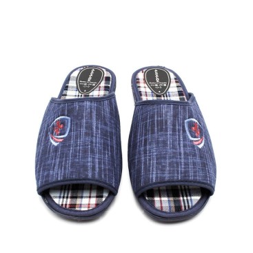 Zapatillas casa hombre verano abiertas frontal