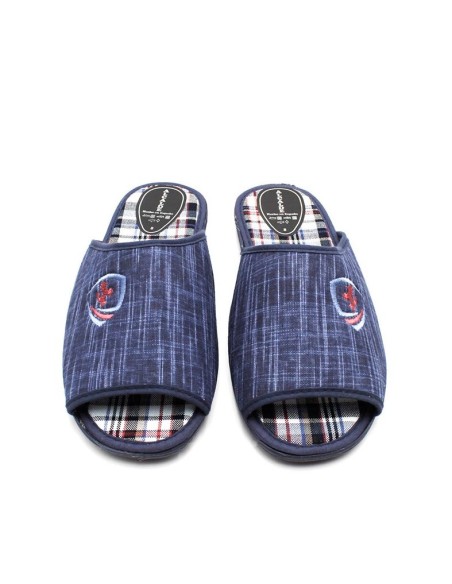 Zapatillas casa hombre verano abiertas frontal