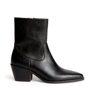Botín negro tacón medio mujer Corina M6770 vista lateral