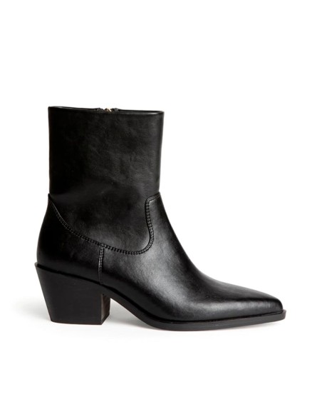 Botín negro tacón medio mujer Corina M6770 vista lateral