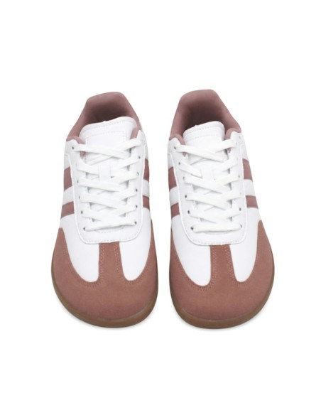 Bambas barefoot rosa de mujer con cordones