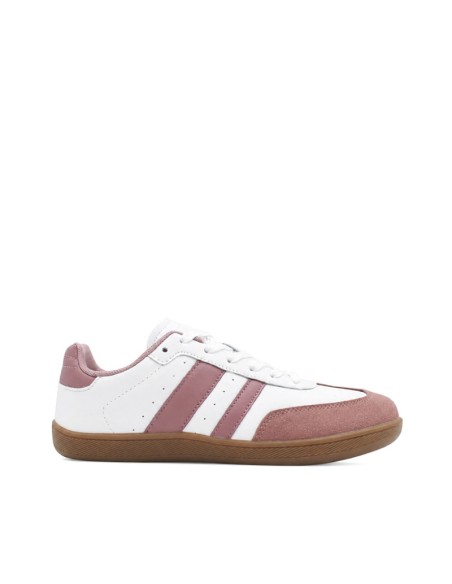 Bamba barefoot rosa para mujer con suela color caramelo
