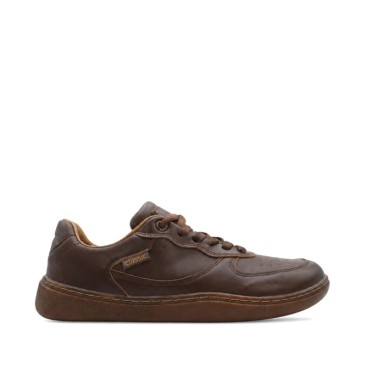 Zapatilla barefoot marrón hombre vista lateral