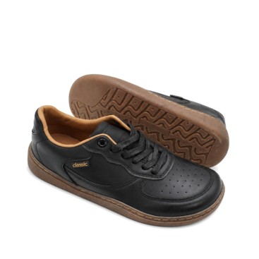 Zapatillas barefoot negras hombre con cordones
