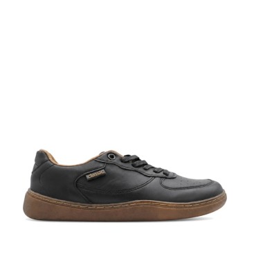 Zapatilla barefoot negra hombre vista lateral