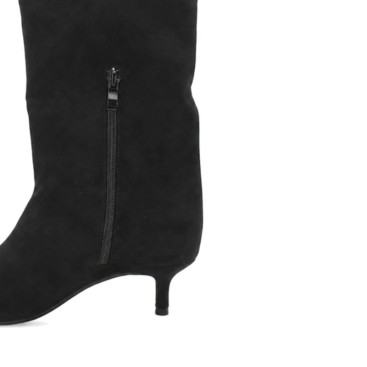 Botín kitten negro con cremallera lateral