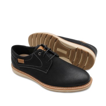 Zapato blucher casual negro