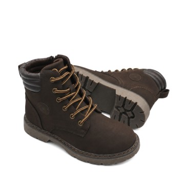 Botines marrones niño con cordones