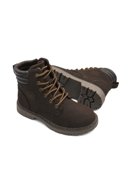 Botines marrones niño con cordones