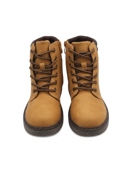 Vista frontal de bota camel infantil Hunter