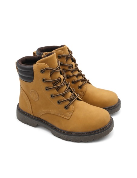 Botas Hunter casual camel para niño con cordones