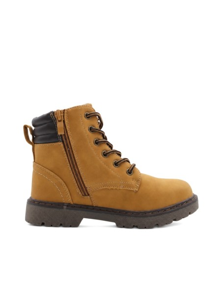 Bota niño camel con cremallera lateral interior