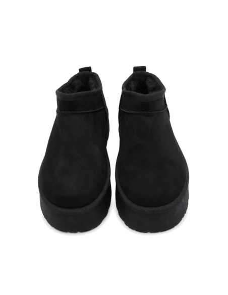 Botines australianos negros cortos para mujer