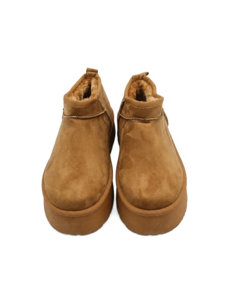 Botín australiano camel con interior de pelo