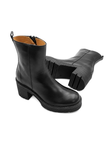 Botín negro mujer con tacón de 7,3 cm