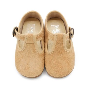 Pepito serratex beige Condiz con hebilla vista frontal