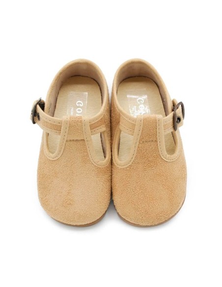 Pepito serratex beige Condiz con hebilla vista frontal