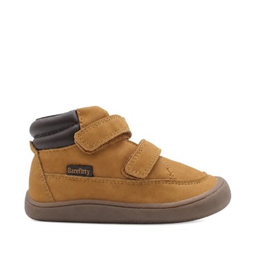 Botín barefoot camel niño Bubble Kids con doble velcro