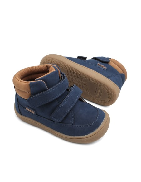 Botín barefoot azul marino niño con suela flexible