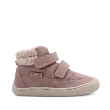 Botín barefoot rosa niña Bubble Kids con doble velcro