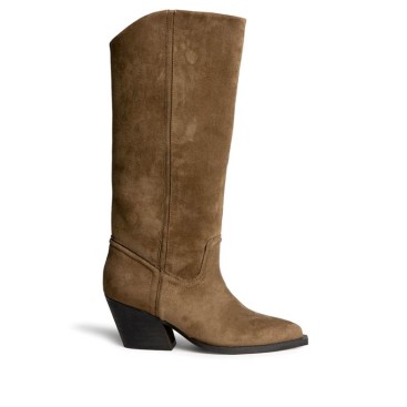 Bota campera alta camel Corina Savannah vista lateral