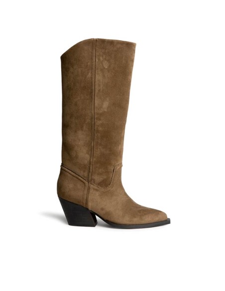 Bota campera alta camel Corina Savannah vista lateral