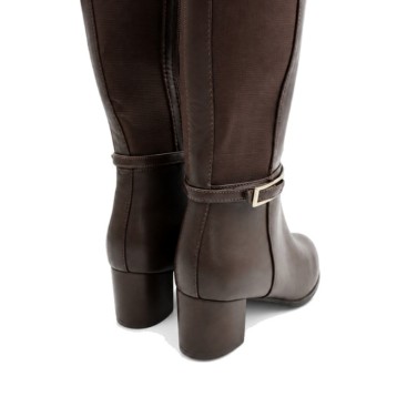 Bota marrón alta mujer tallas 41 a 44