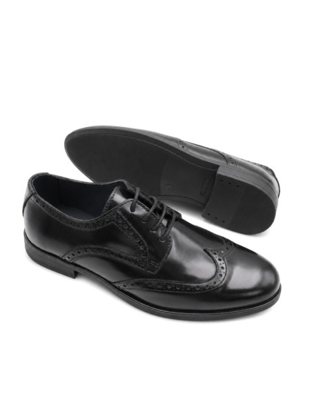Suela de goma de zapato brogue negro Santana99