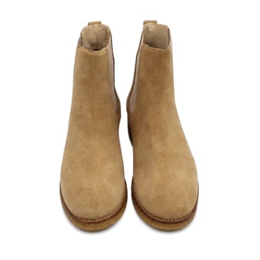 Bota beige hombre estilo Chelsea vista frontal