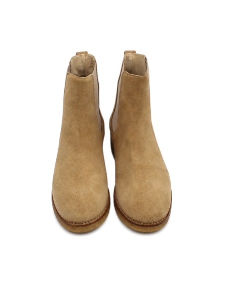 Bota beige hombre estilo Chelsea vista frontal