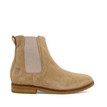 Bota beige hombre Chelsea Squadra de serraje