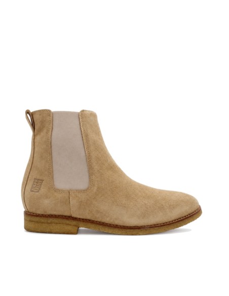 Bota beige hombre Chelsea Squadra de serraje