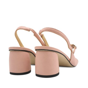 Vista trasera del zapato rosa Vienty con tacón de 5,5 cm