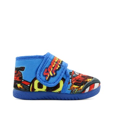 Zapatilla de estar por casa Rayo McQueen azul claro vista lateral