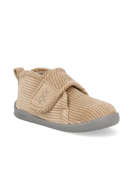 Zapatilla de casa barefoot Igor Homie Pana beige vista lateral