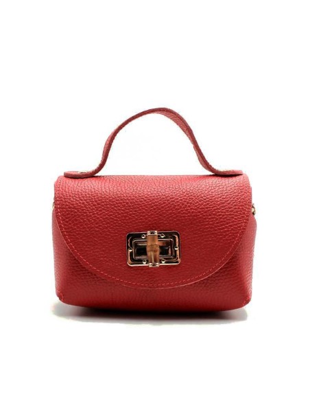 bolso rojo pequeño de piel