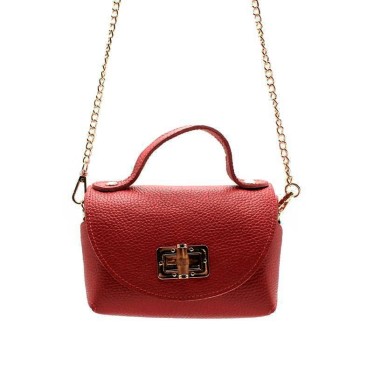 bolso elegante rojo pequeño para eventos con asa de mano