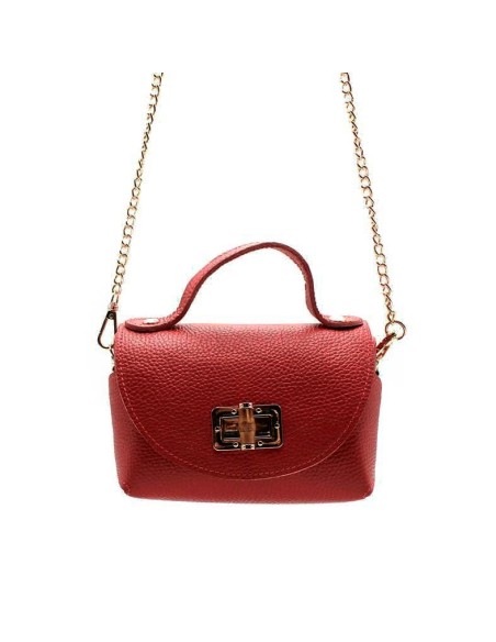bolso elegante rojo pequeño para eventos con asa de mano