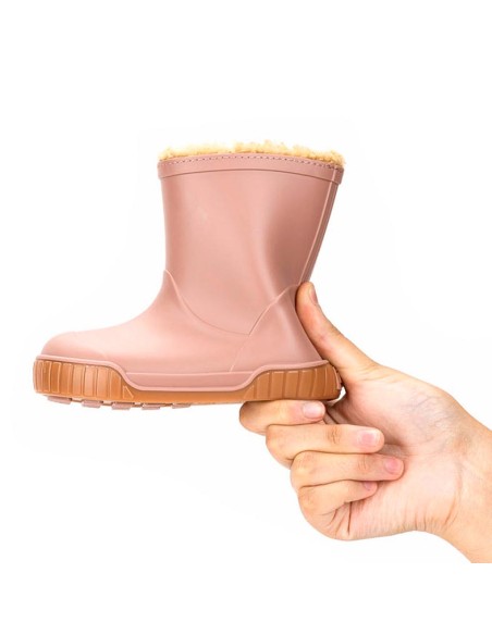 Bota infantil Igor Pau Borrego rosa con piso caramelo