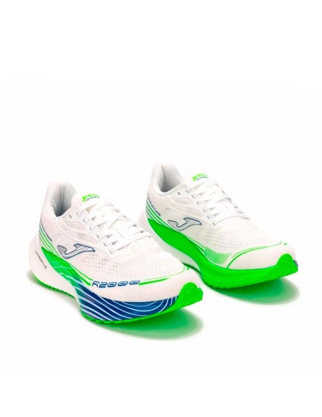 Joma R2000 blanco verde vista en perspectiva