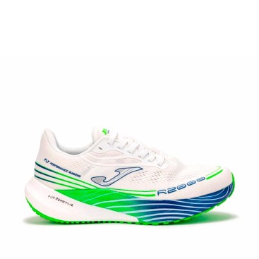 Zapatillas running Joma R2000 blanco verde hombre vista lateral